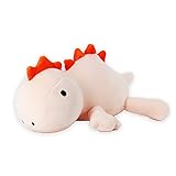 MerryXD 1.6lbs Dinosaur Weighted Stuffed Animals for Anxiety and Stress Relief ,15.3inch Weighted Plush Animal Throw Pillow，Super Soft Cartoon Hugging Toy Gifts for Bedding,Pink
