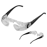 Magnifying Glasses Adjustable 4X Magnifying Eyewear Anti-Glare Wearable Magnifier Glasses for Presbyopia Seniors Watching Tv for Low Vision Reading, Fishing Reading Glasses Eyewear Wearable Magnifier