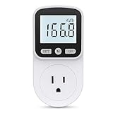 Upgraded Watt Meter Power Meter Plug Home Energy Monitor Electricity Usage Monitor, Electrical Usage Monitor, Energy Voltage Amps Meter Tester with Backlight, Overload Protection, 8 Display Modes