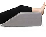 Healthex Leg Elevation Rest Pillow with Memory Foam Top for Circulation, Swelling, Kneef - Wedge Pillow for Legs, Sleeping, Reading, Relaxing - Removable Washable Cover (8 Inch)