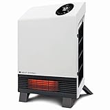 Heat Storm Wave Floor to Wall Infrared Space Heater with Attachable Feet, Remote Control, Built in Thermostat, 500-1000 Watts