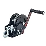 TYT 1200LB Boat Trailer Winch with 8M Steel Cable, High-Efficiency Transmission Ratio 4.1:1 Gear Hand Cable Winch with Hook, 2 Way Ratchet Crank Manual Winch for Jet Ski Boat Towing Pulley Drag Winch