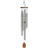 Woodstock Wind Chimes for Outside, Outdoor Decor for Your Patio and Front Porch, Garden Decor, (33') Silver Wind Chime, Woodstock Adagio Chime - Spanish Garden (ADSG)