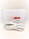 [UL Listed] OMNIHIL White 10 Feet Long AC Power Cord Compatible with Arris Surfboard SBV3202