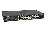 NETGEAR 26-Port PoE Gigabit Ethernet Smart Switch (GS324TP) - Managed, with 24 x PoE+ @ 190W, 2 x 1G SFP, Desktop or Rackmount, S350 series