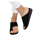 Sandals for Women Platform,2020 Bunion Toe Flatform Sandal Shoes Summer Beach Travel Fashion Slipper Flip Flops Black