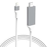 [Apple MFi Certified] Lightning to HDMI Adapter, 2K Lightning to HDMI Digital AV Adapter, 6.6ft iPhone to HDMI Adapter Sync Screen Connector Cable for iPhone iPad iPod on HDTV Monitor Projector –White