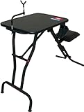 BIRCHWOOD CASEY Ultra Steady Lightweight Folding Shooting Bench with Seat, Adjustable Non-Scratch Rubber Coated Gun Rest & Two Shell/Gear Pockets
