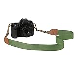 MoKo Camera Strap, Cotton Woven Camera Strap, Adjustable Universal Neck & Shoulder Strap for Video Camcorder, Binoculars, and Nikon/Canon/Sony/Minolta/Panasonic/SLR/DSLR Digital Cameras, Army Green