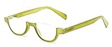 The Shay Colorful Semi-Rimless Half Reader Reading Glasses, 2.75 Green