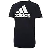 adidas Boys' Short Sleeve AEROREADY Performance Logo Tee T-Shirt, Black, Medium