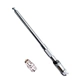 FMUSER FT02A Telescopic Antenna for 0~7W FM Broadcast Transmitter TNC 50 Ohm Connector 87-108MHz Continue Adjustable with BNC Adapter