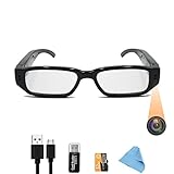 Sheawasy Camera Glasses Video Glasses Hands-Free HD Video Glasses with Camera (32GB Included)