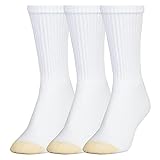 Gold Toe Women's Ultratec Crew Socks, 3-Pairs, White, Medium