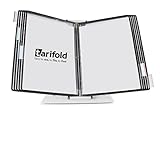 Tarifold® Desktop Reference and Display System, 10 Double-Sided Pockets, Letter-Size, Black-Framed (D271)
