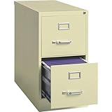 Hirsh Industries 2-Drawer Letter File Cabinet - Putty, 15in.W x 26.5in.D x 28.4in.H, Model Number 14415