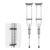 1 Pair Universal Crutches for Adults and Teenager, Adjustable Height for 4'7' to 6'7', 300 LBS Capacity Aluminum Lightweight Crutches with Underarm Pads