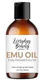 Pure Australian Emu Oil - All Natural 6X Refined for Face, Skin and Hair - Highly Effective Hydration for Sensitive Skin and Hair Growth - Perfect for Scars and Blemishes - 2 Fl Oz