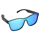 DOVIICO Smart Glasses Bluetooth Audio Sunglasses with Open Ear Music&Hands-Free Calling,for Men&Women,Polarized Lenses,IPX4 Waterproof,Voice Assistant(Blue)