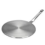 9.45inch Stainless Steel Coffee Milk Cookware Simmer Ring Induction Hob Plate Heat Diffuser Medium 24CM…