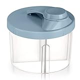 Accmor Baby Milk Powder Formula Dispenser, Non-Spill Rotating Four-Compartment Formula Dispenser and Snack Storage Container for Infant Toddler Children Travel Outdoor, Blue