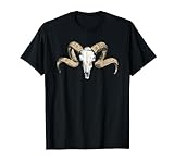 Vintage Ram Skull Sheep Cool Minimalist Big Horned Sheep T-Shirt