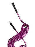 Gardener's Supply Company Ultra Lightweight Coil Garden Hose | Expandable & Retractable BPA Free For Outdoor Garden Watering Drinking Water Safe | 50' Long - Purple