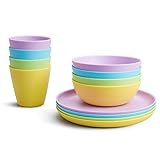 Munchkin® 12pc Baby and Toddler Feeding Supplies Set - Includes Plates, Bowls, and Cups