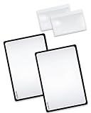 MAGDEPO Page Magnifying Sheet 3X Lightweight Flat Optical Plastic Fresnel Lens with Handy Card Size Magnifier Lenses for Seniors Reading Small Prints, Maps, Books, Bible, Magazines, etc.