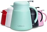 Lafeeca Thermal Coffee Carafe Tea Pot Stainless Steel, Double Wall Vacuum Insulated | Cool Touch Handle | Hot & Cold Retention | Non-Slip Silicone Base | BPA Free Mirage Blue