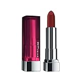 Maybelline Color Sensational Lipstick, Lip Makeup, Matte Finish, Hydrating Lipstick, Nude, Pink, Red, Plum Lip Color, Burgundy Blush, 1 Count