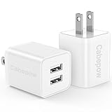 USB Charger Block 5V 2.4A,Cabepow [2Pack] Dual Port Charging Blocks,USB Wall Plug Adapter Cube Replacement for iPhone 14 13 12 Pro Max/Pro/XR/8/7/Plus,iPad Pro/Air/Mini,Galaxy9/8(ETL Certified)