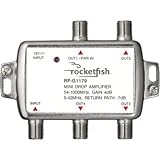 Rocketfish Bidirectional Mini Drop Amplifier - Booster for TV Signal - Silver