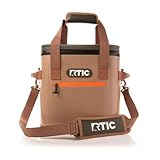 RTIC Soft Cooler 20 Can, Insulated Bag Portable Ice Chest Box for Lunch, Beach, Drink, Beverage, Travel, Camping, Picnic, Car, Trips, Floating Cooler Leak-Proof with Zipper, Tan