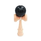 Teen Wooden Outdoor Sports Toy Ball Kendama Ball PU Paint 18.5cm Strings Professional Adult Toys Leisure Sports Toy (Black)
