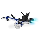 Hover-1 Falcon-1 Buggy Attachment | Turbo LED Lights, Compatible with All 6.5' & 8' Hoverboards, Hand-Operated Rear Wheel Control, Adjustable Frame Length, Easy Install