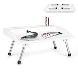 Goplus Folding Fish Cleaning Table, Portable Fish Fillet Washing Station with Drainage Hose, Cup Holder & Knife Grooves, Heavy-Duty Fillet Table, Outdoor Hunting Cutting Table for Camping Dock Beach