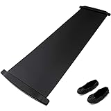 POWRX Slide Board incl. Sliding Booties | Ideal hockey slide board for working out, Fitness and Athletic Training | Easy to Roll & Carry, 71' x 20'