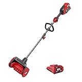 SKIL PWR CORE 40 Brushless 40V 12 in. Power Head Snow Shovel Kit, 20'ft Throwing Distance, Includes 4.0Ah Battery and Charger - PSS1200C-10, Red