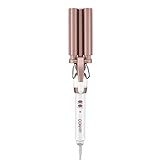 Conair Double Ceramic 3 Barrel Curling Iron, Hair Waver, Create Beachy Waves, Long-Lasting Natural Tight Waves for all Hair Lengths