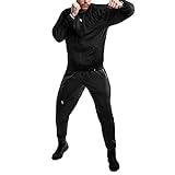 Hayabusa Pro Boxing Sauna Suit For Men and Women Set Includes Nylon PVC Coated Fabric Jacket and Pants - Black, X-Large