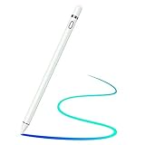 Active Stylus Compatible with Apple, Stylus Pens for Touch Screens,Rechargeable Fine Point Stylist Compatible with Apple and Other Tablets,for Drawing and Handwriting (White)