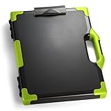 Officemate Carry All Clipboard Storage Box, Letter/Legal Size, Black & Green (83325)