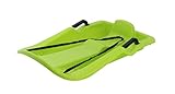 Superio Downhill Snow Sled with Brake Handles for Kids and Adults, 35' Long Sled with Poly Rope, Light Green