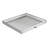 Washing Machine Drip Pan 18GA Stainless Steel Washer Drip Pan w/Drain Hole & 1/4' Drain Valve Contain Washer leaks and Look Good in Your Laundry Room(32 x 32 x 2.5 inch)
