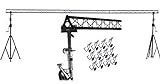 GRIFFIN - Crank Up Triangle Light Truss System | DJ Booth Trussing Stand Kit for Light Cans & Speakers | Pro Audio Lighting Stage Platform Hardware Package | Portable Music Equipment Mount Gear Holder