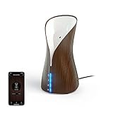 Atomi Smart Aromatherapy Diffuser - 230ml Essential Oil Diffuser, Cool Mist Humidifier, Automation, Dark Wood Grain, Whisper-Quiet, Control with Voice or App, Works with Alexa and Google Assistant