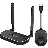 Wireless HDMI Transmitter and Receiver 4K Kit, 165FT/50M Full HD 4K Wireless Presentation Equipment HDMI Adapter, Plug and Play Streaming Media. Laptop, Dongle, PC,PS4, Smart Phone to HDTV/Projector