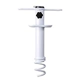 AMMSUN Beach Umbrella Sand Anchor,Heavy Duty Metal Beach Umbrella Holder-Stands-Sand Grass Auger with Carry Bag,One Size Fits Most for Strong Winds,White