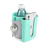 Accmor 3-in-1 Bike Cup Holder with Cell Phone Keys Holder, Bike Water Bottle Holders,Universal Bar Drink Cup Can Holder for Bicycles, Motorcycles, Scooters, Grey Green